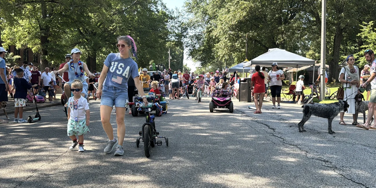 The 2025 Annual Avon Woods Fourth of July Parade begins in front of Avon School